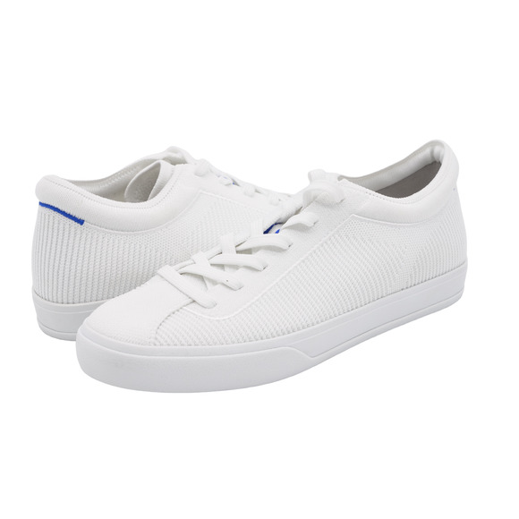 Rothy's Lace Up Sneakers Womens 9 White Recycled Knit Low Top Casual Shoes - Picture 1 of 11